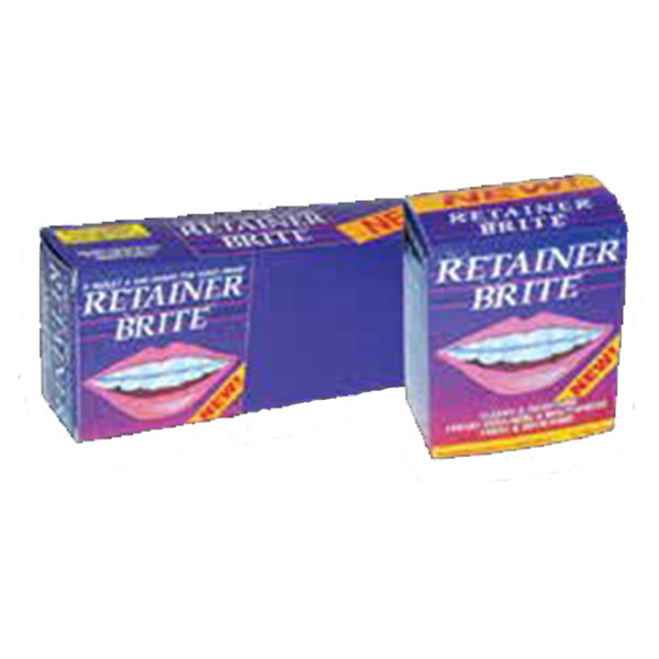 Retainer Brite Box of 92 Foil Wrapped Tablets Centric